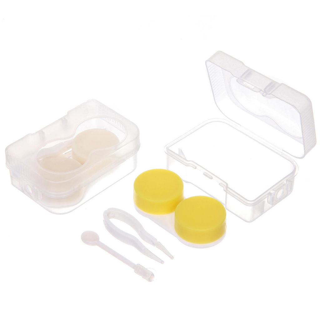 Цена за 10 шт. Набор для хранения контактных линз "МАРЦИПАН", цвет микс, 6.5*4*2см, (пакет с подвесом)