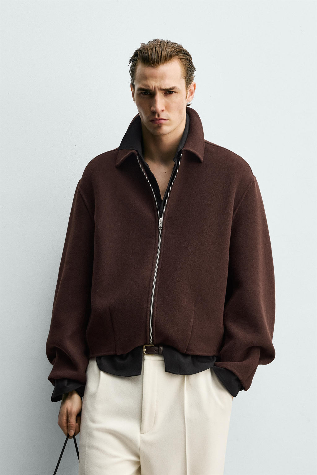 BOXY FIT WOOL BLEND JACKET - Zara фото 10