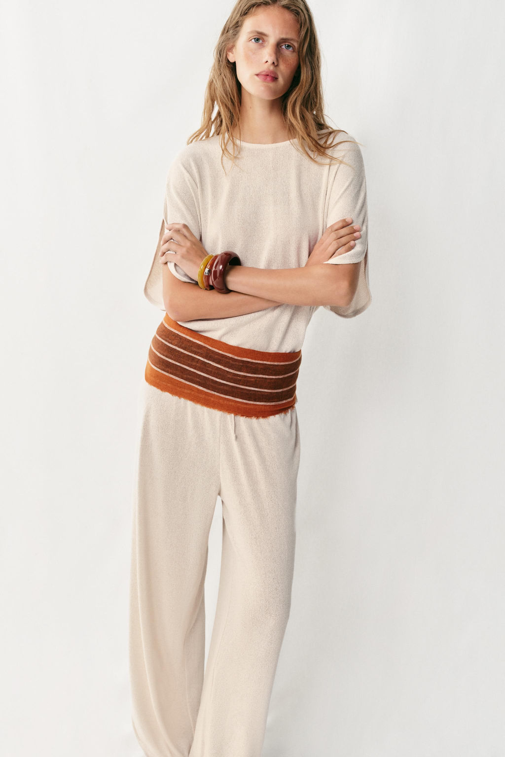 TOP R?STICO MANGA CAPA / Beige claro - Zara фото 4