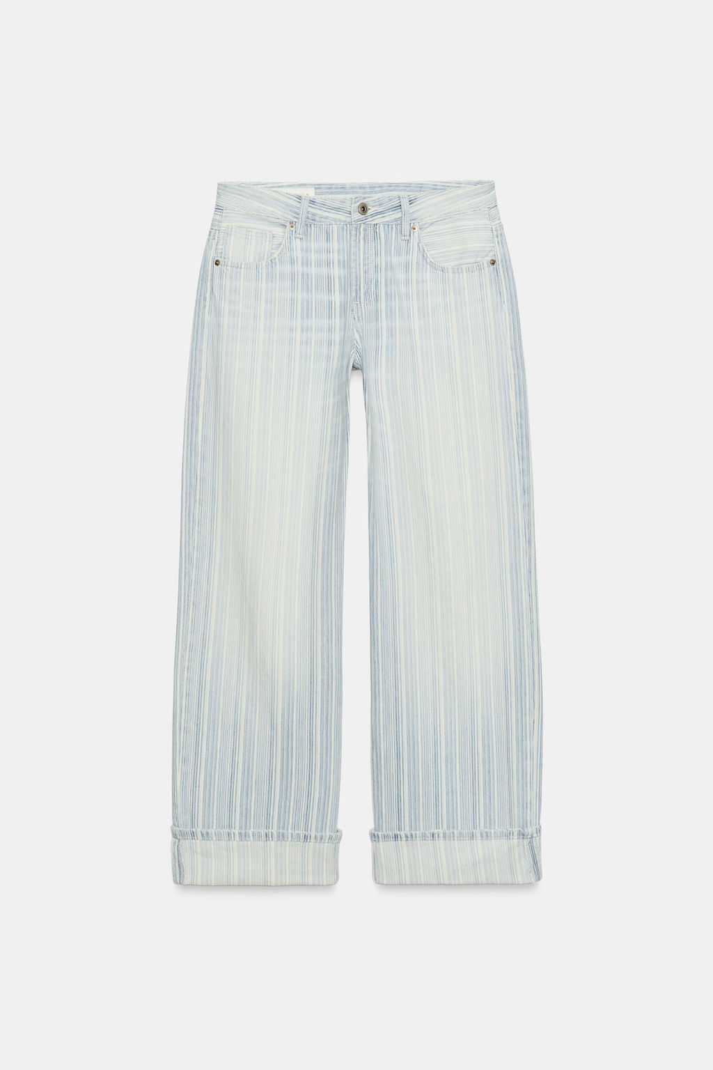 JEANS TRF LOOSE FOLDED TIRO BAJO RAYAS / ?nico - Zara фото 4