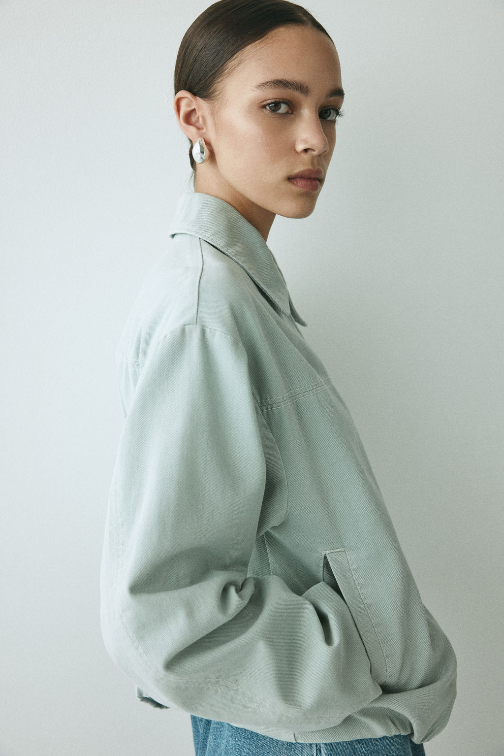 Cazadora bomber con cuello - H&m фото 7