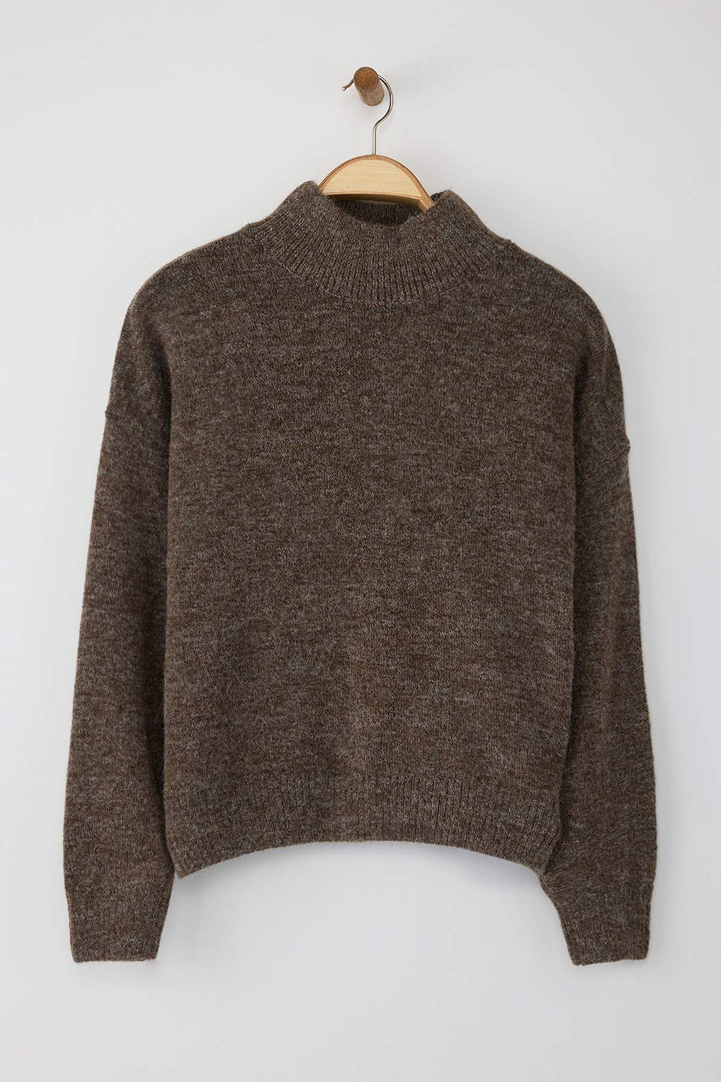 Wardrobe Essentials Vizon Alpaka Yun Kar?s?ml? Premium Iplik Genis Kal?p Triko Kazak |TWOAW26KZ00079