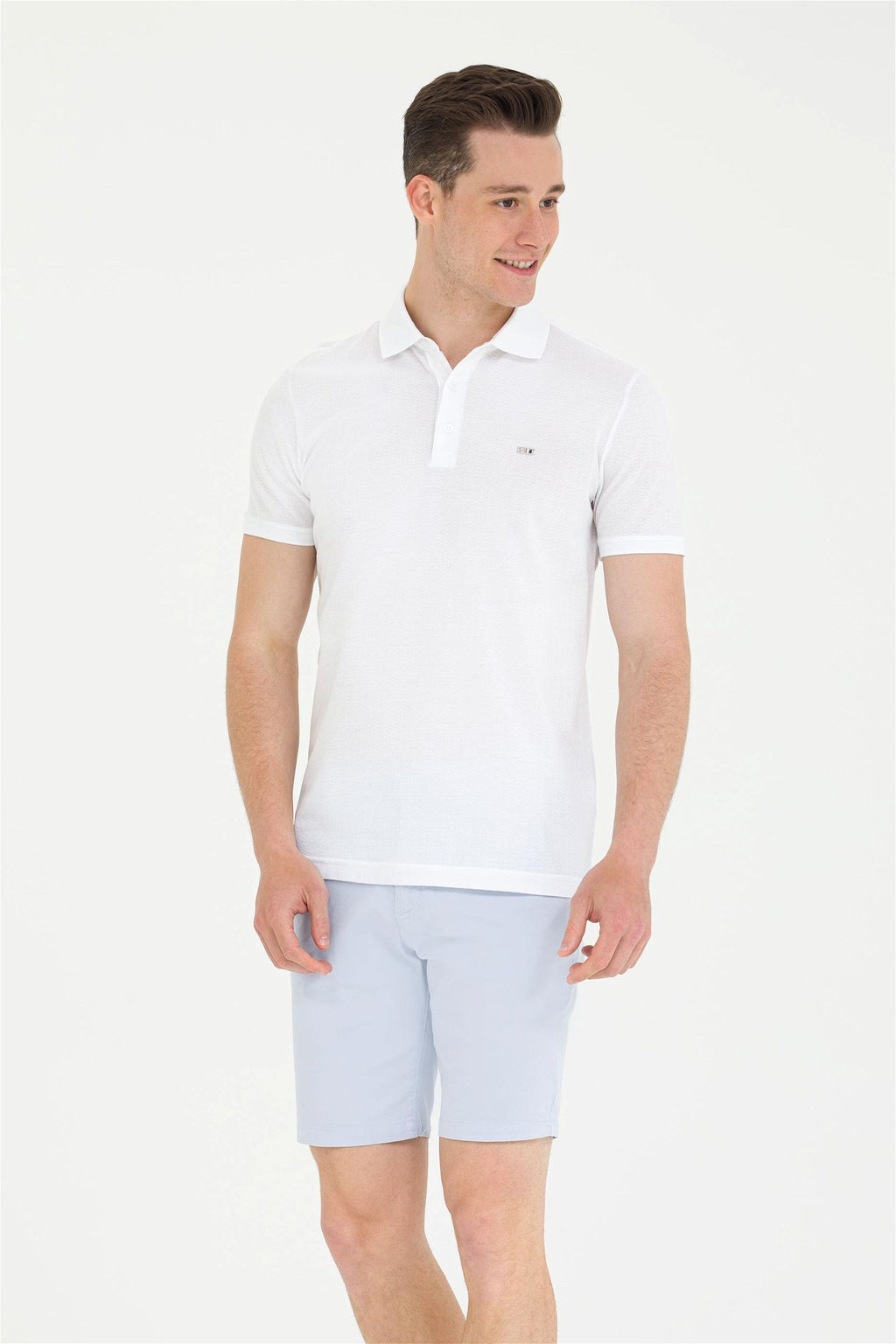 U. S. Polo Assn Мужская белая футболка с воротником-поло - U.s. polo assn фото 8