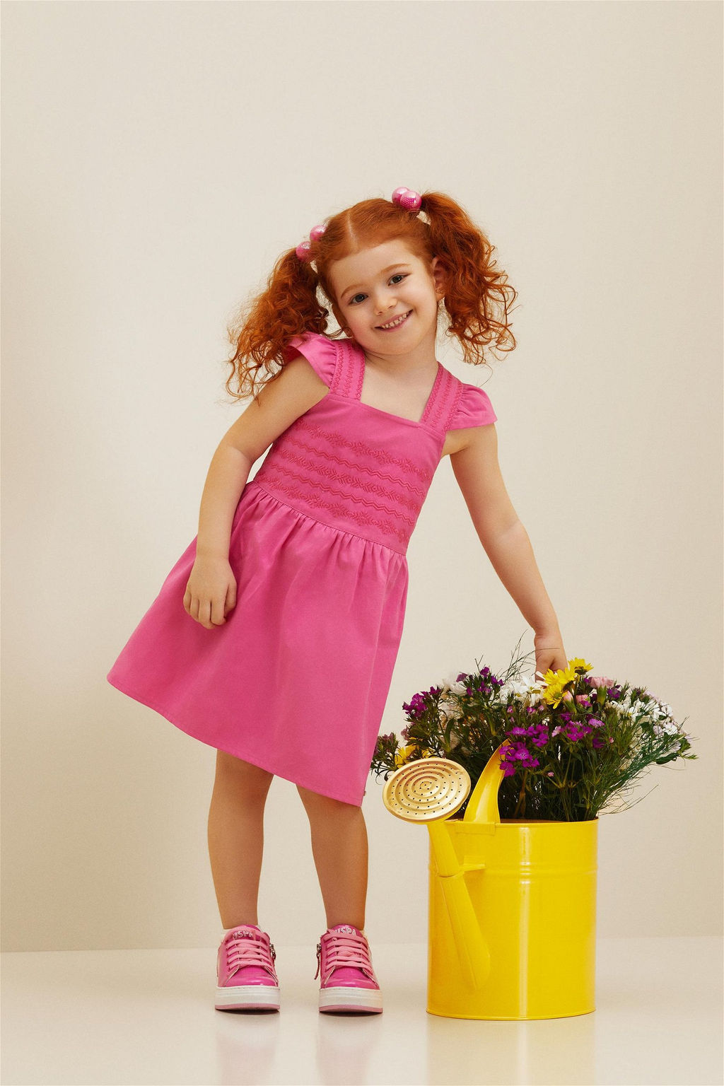 Розовое плетеное платье для девочки - U.s. polo assn фото 5