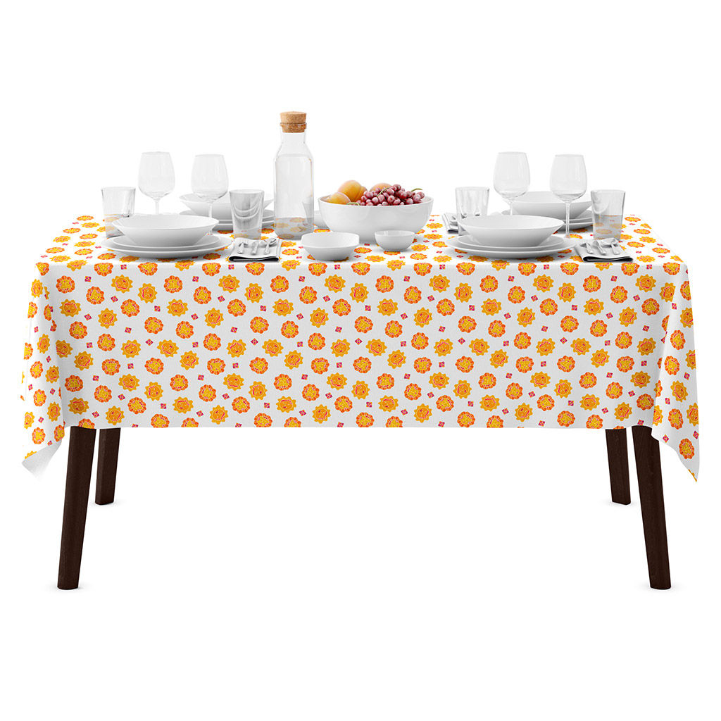 Солнечная Скатерть 220х145см, длина стола до 180см, на 8-10 персон, хлопок Премиум 186г/м2, Домашняя мода (Россия) фото 4