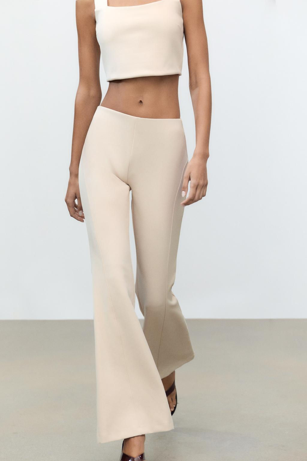 INTERLOCK FLARE TROUSERS - Zara фото 3
