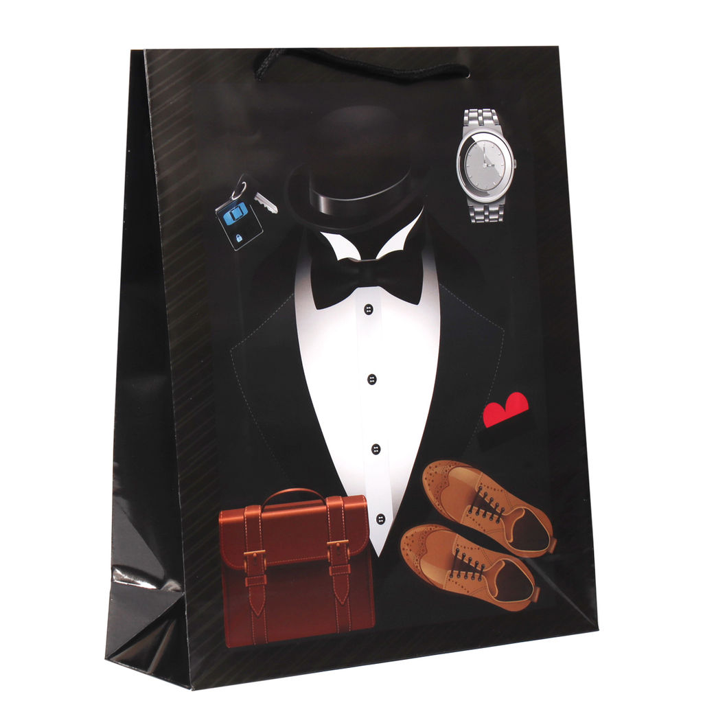 Цена за 12 шт. Пакет подарочный 32x40x10см 23 февраля / 474-2 /уп 12/840/микс/128г/м2 - Галеонтрейд фото 4