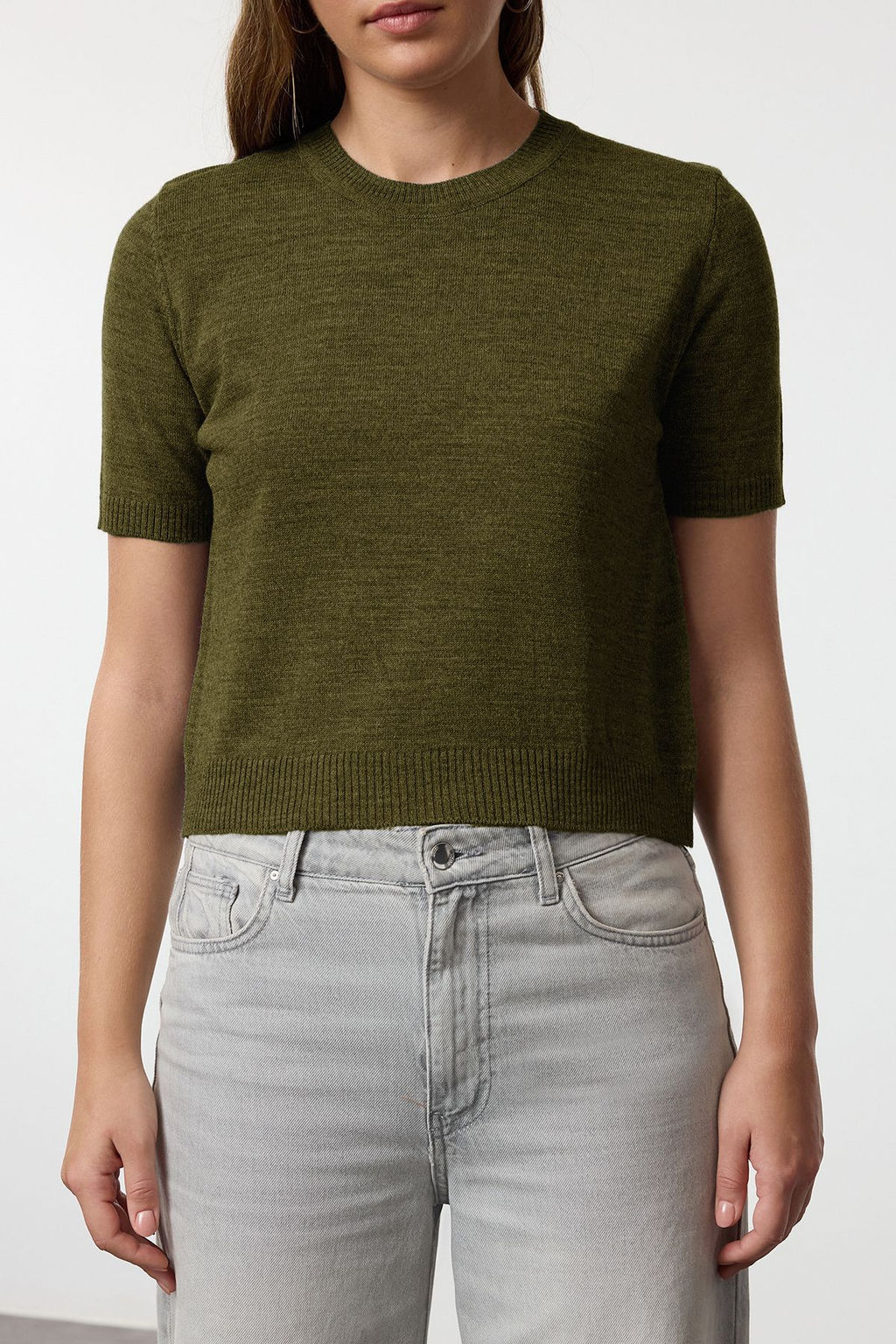 TRENDYOLMILLA Mavi Basic H?rka-Bluz Triko H?rka TWOAW25HI00216 фото 4