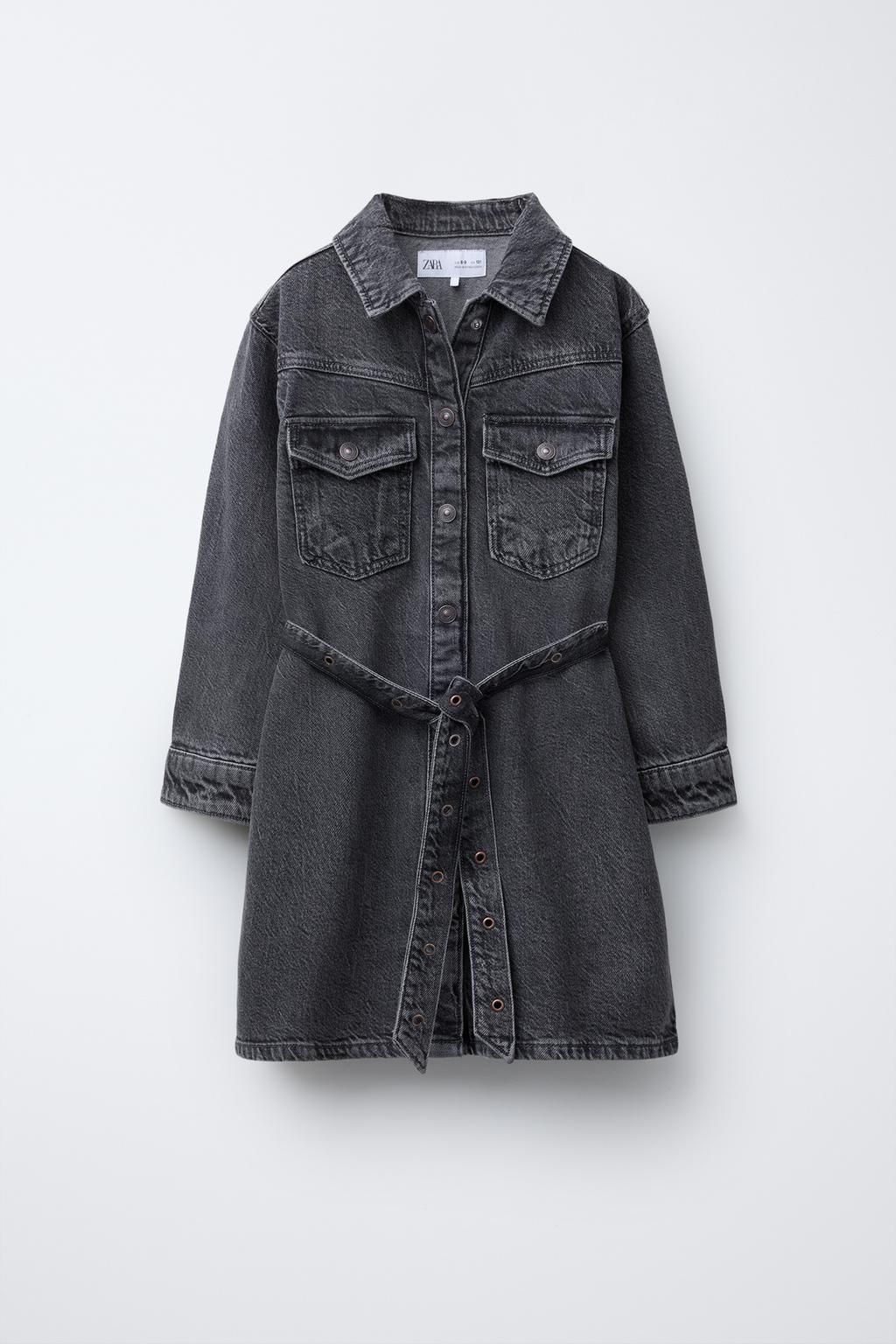 DENIM DRESS WITH BELT - Zara фото 3