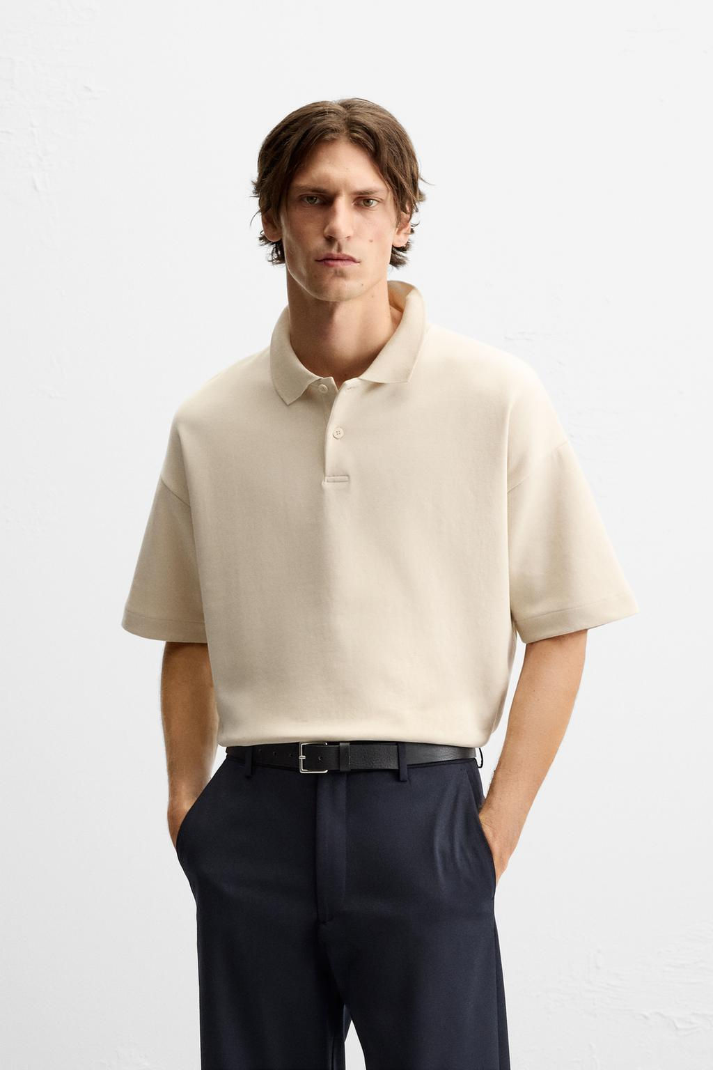 REGULAR FIT INTERLOCK POLO SHIRT - Zara фото 2