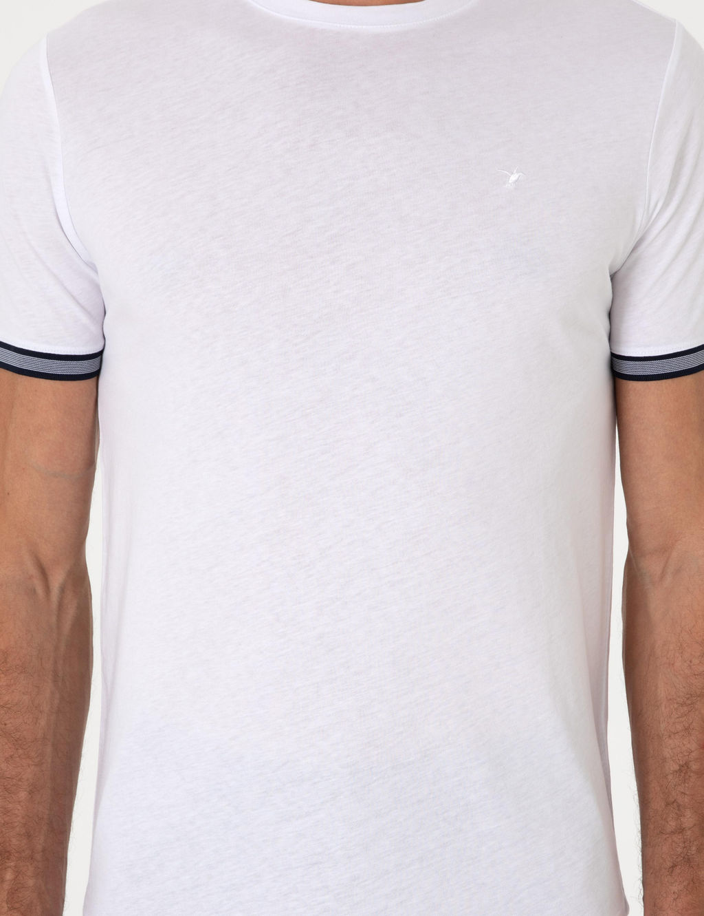 Beyaz Regular Fit %100 Pamuk Bisiklet Yaka T-shirt - Cacharel фото 6