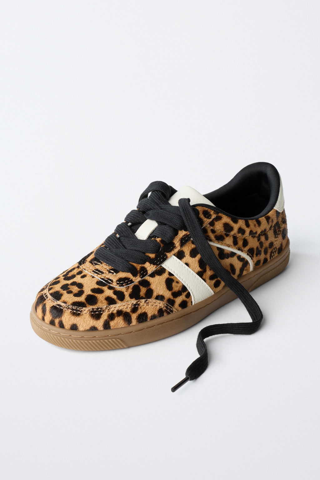LEOPARD PRINT LEATHER SNEAKERS - Zara фото 3