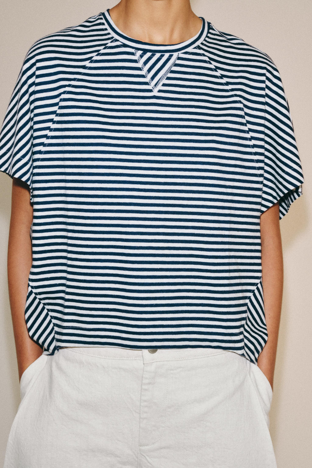 CAMISETA OVERSIZED RAYAS / Azules - Zara фото 5