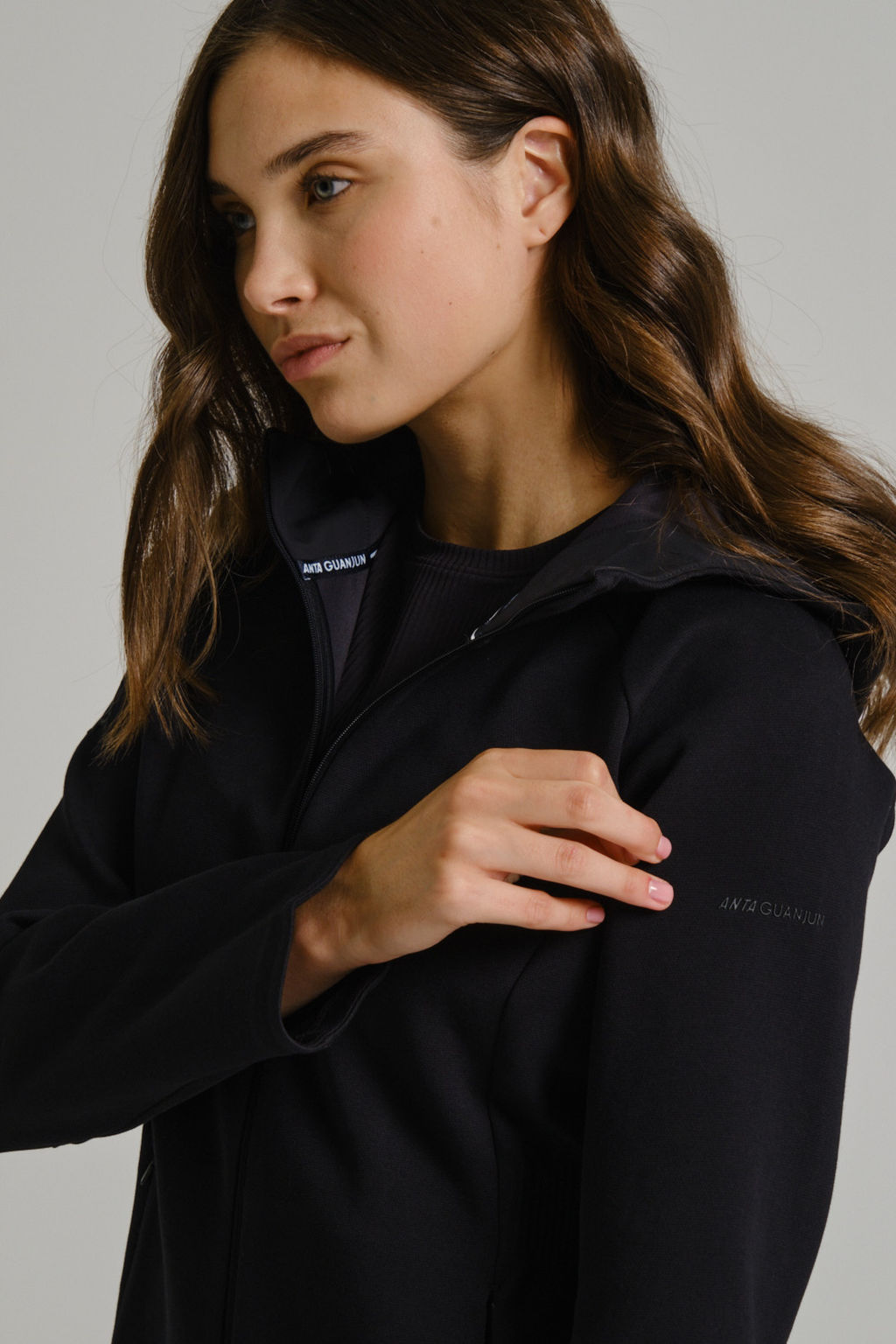 Толстовка на молнии Guanjun Черный