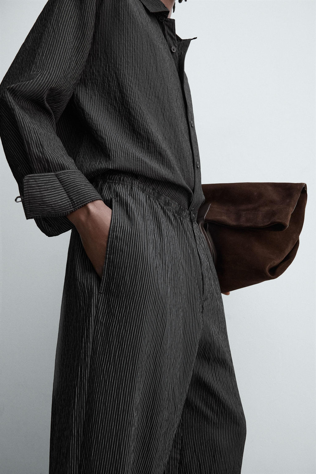 STRIPED FLOWING TROUSERS - Zara фото 6