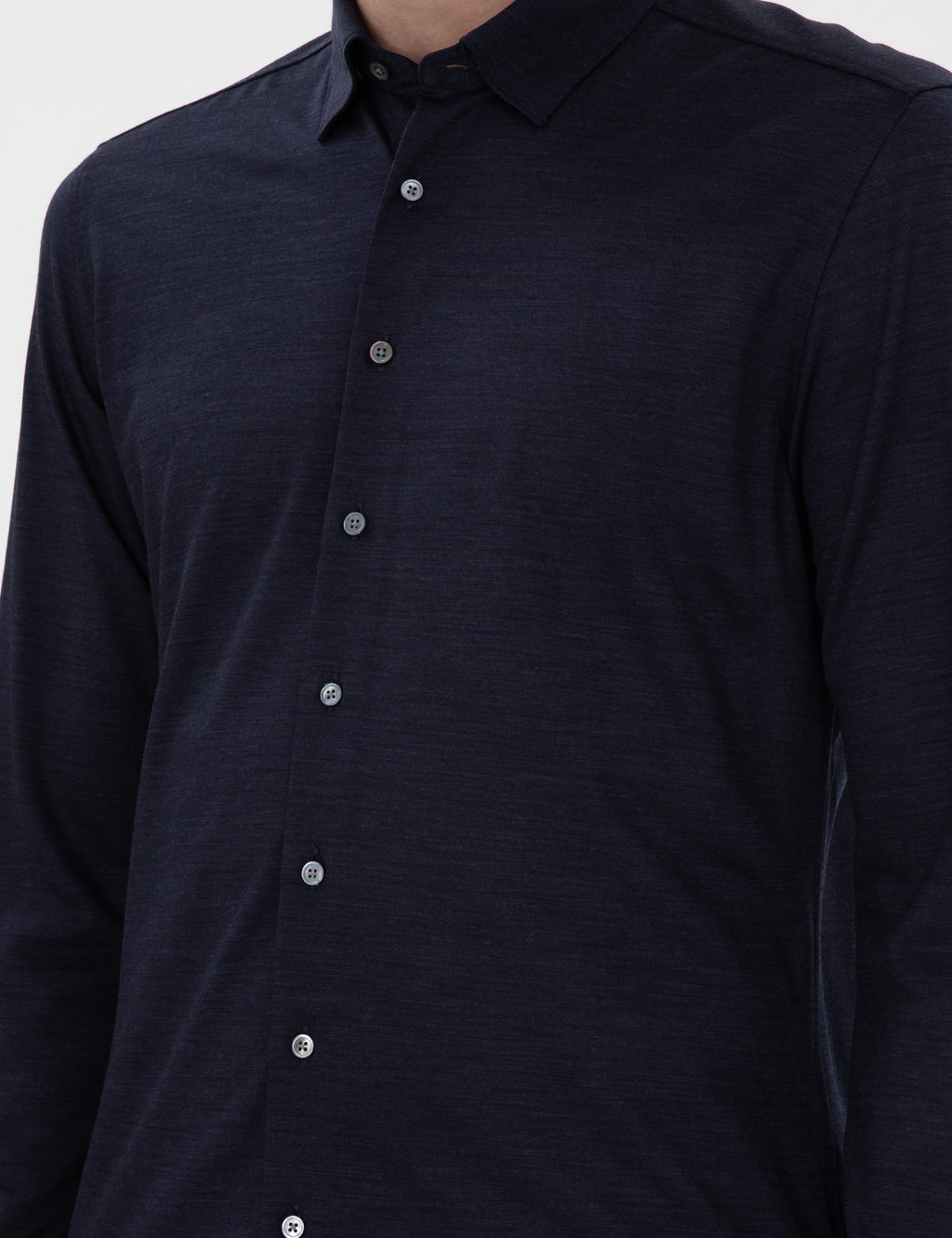 Безусловная рубашка с длинным рукавом с темно -синим - Cacharel фото 7