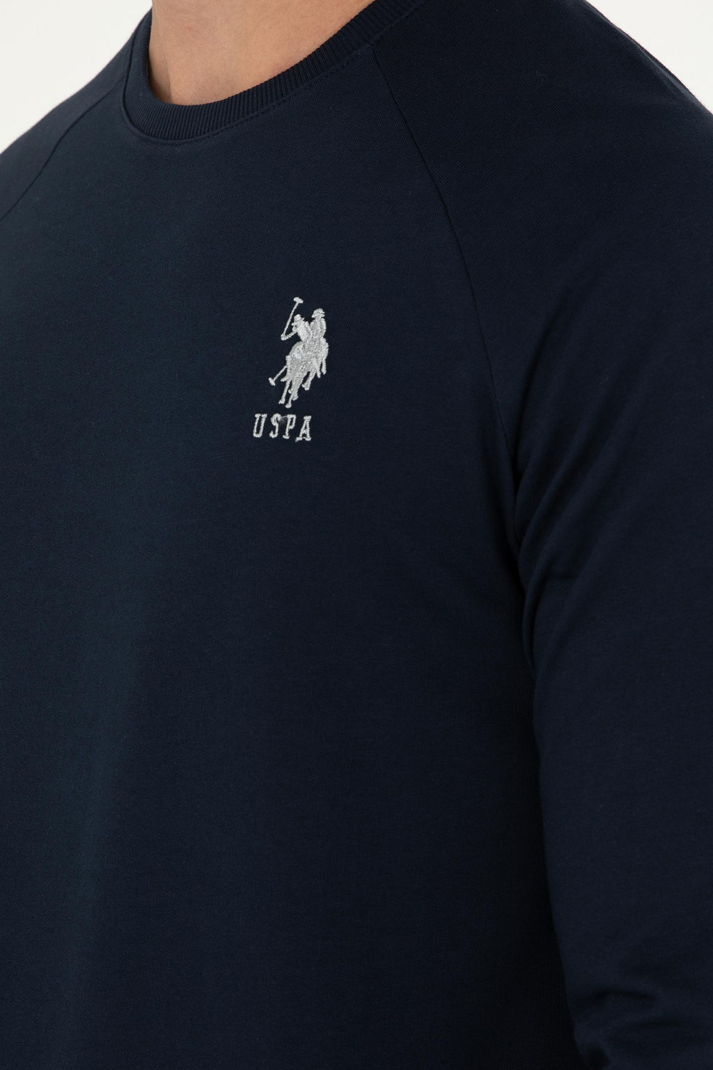 Мужской темно-синий базовый свитшот - U.s. polo assn фото 7