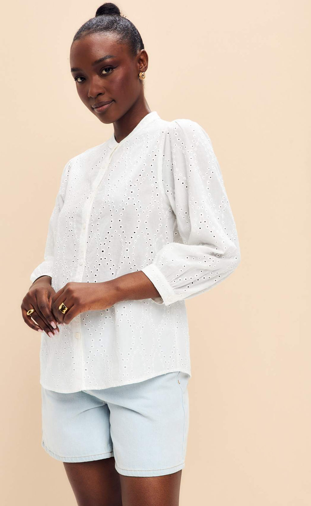 Блузка F512-1102 white - Fine joyce фото 4