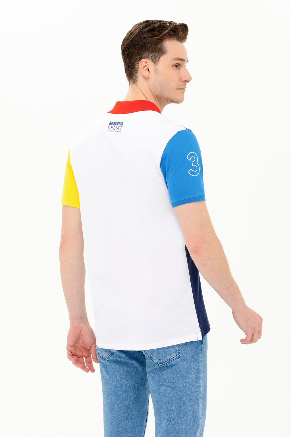 U. S. Polo Assn Мужская темно-синяя футболка с воротником-поло - U.s. polo assn фото 6