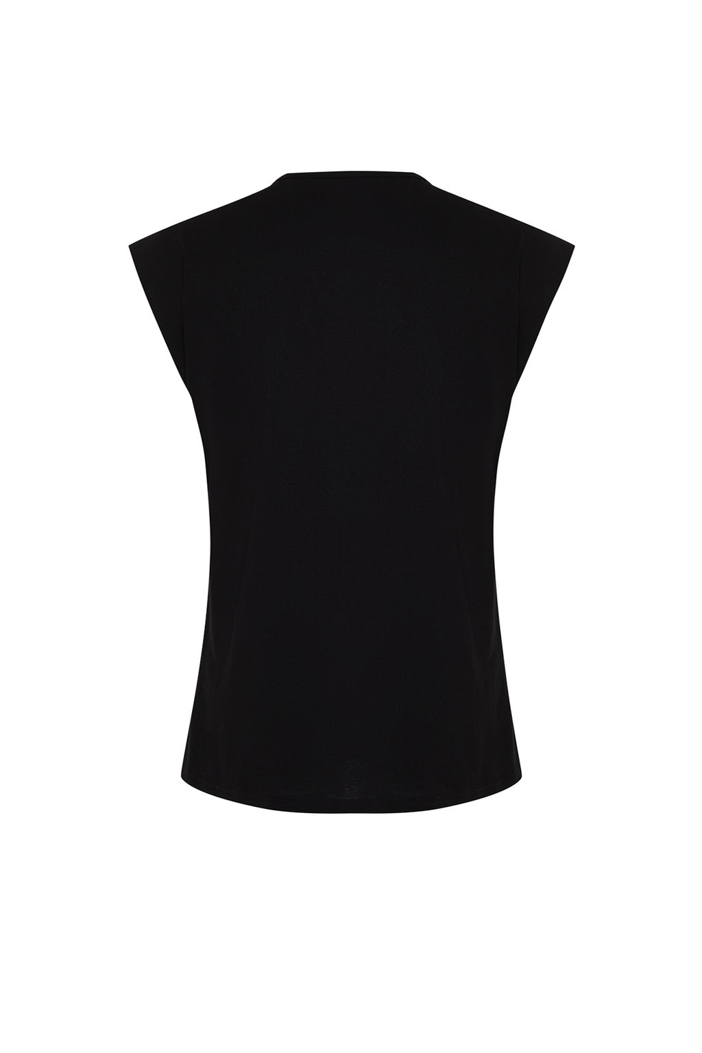 Siyah Basic Regular/Normal Kesim %100 Pamuk Kolsuz Atlet/T-Shirt TMNSS20AL0067