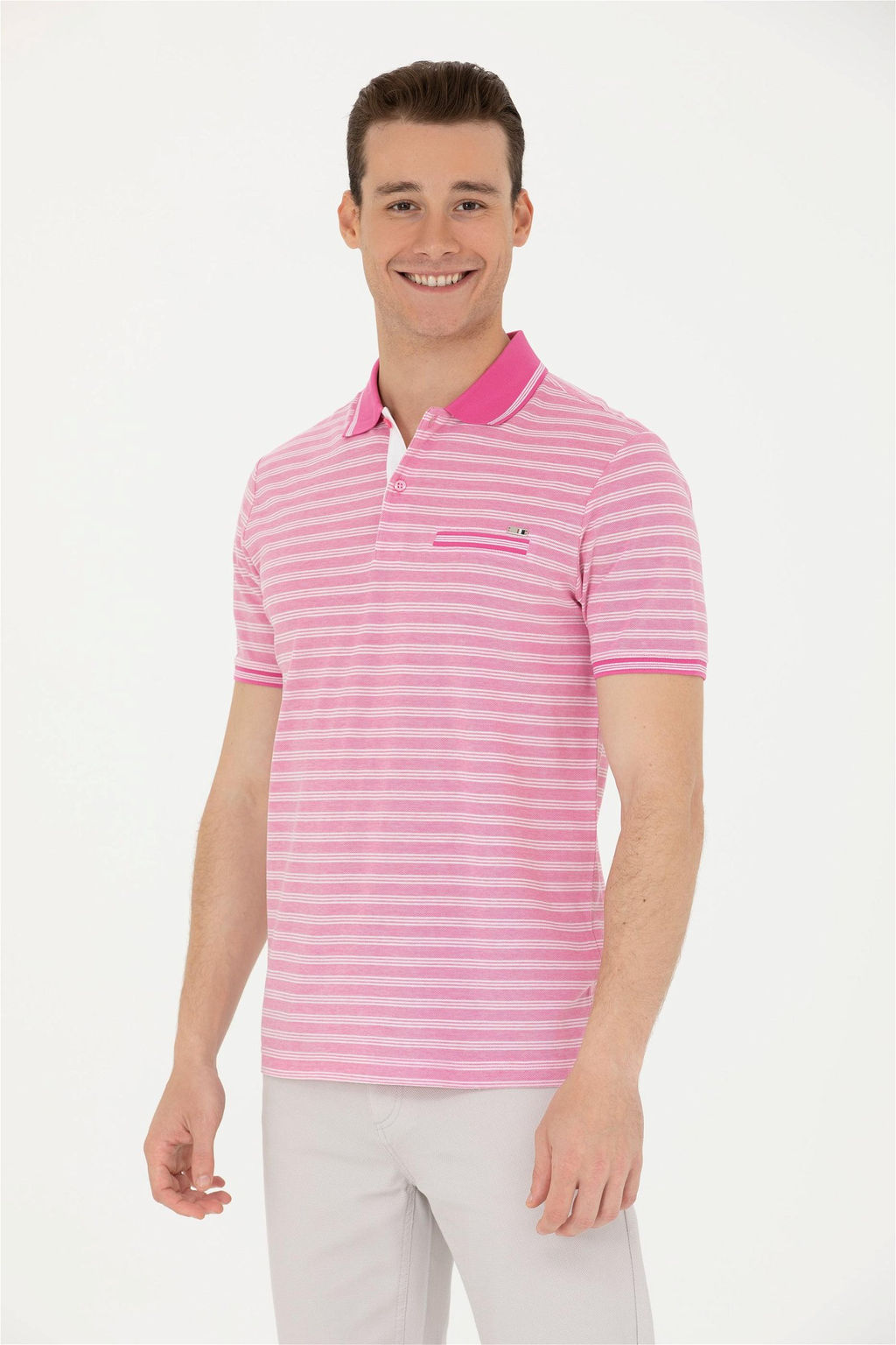 Мужская розовая футболка Неожиданная скидка в корзине - U.s. polo assn фото 3