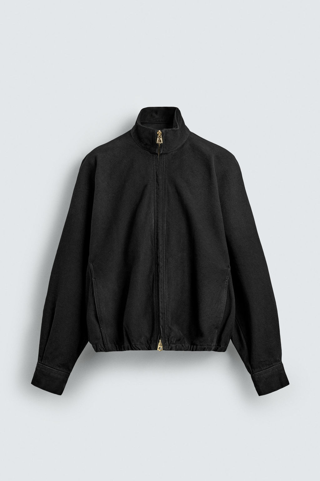 CAZADORA BOMBER BOXY FIT ALGOD?N / Negro - Zara фото 7