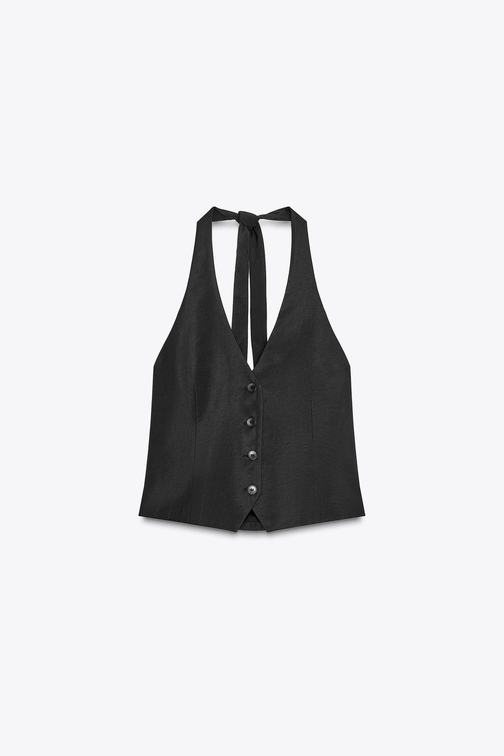 HALTER TIE WAISTCOAT TOP - Zara фото 6
