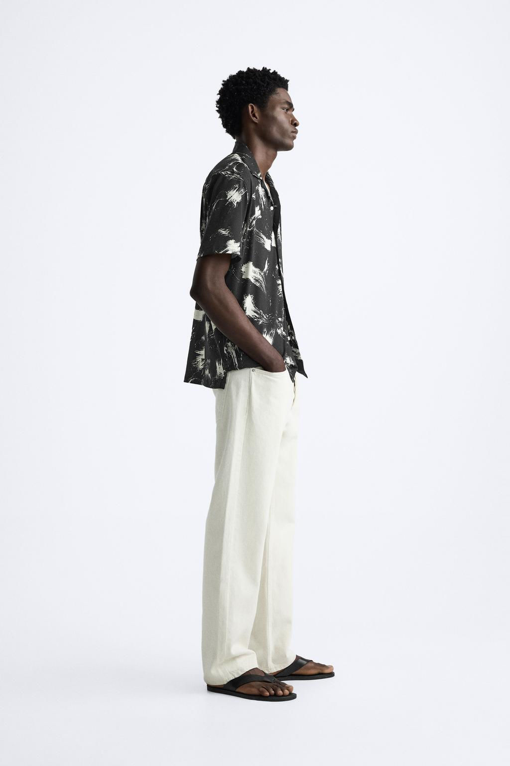 ABSTRACT PRINT STRETCH SHIRT - Zara фото 4