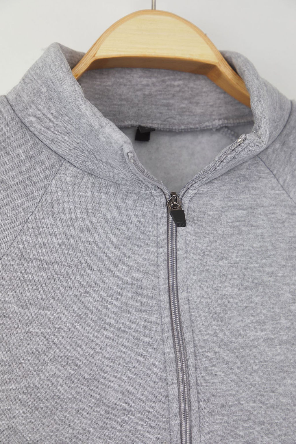 Gri Melanj Regular/Normal Kal?p Fermuarl? Dik Yaka Kal?n Ici Polarl? Orme Sweatshirt TWOAW26SW00017