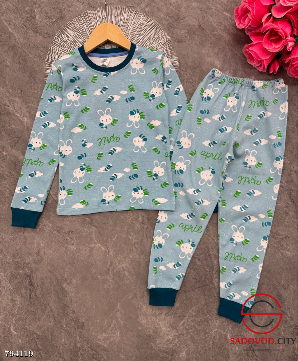 Пижама из интерлока, изготовлена из 100% хлопка