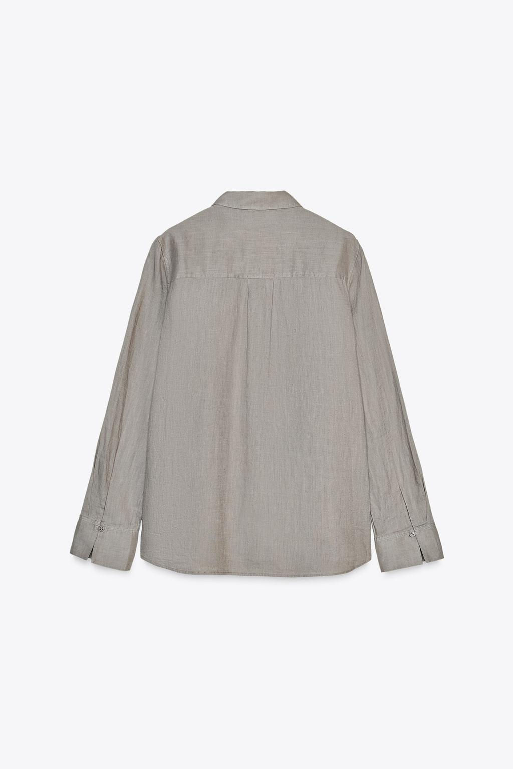 ZW COLLECTION 100% LINEN SHIRT - Zara фото 11