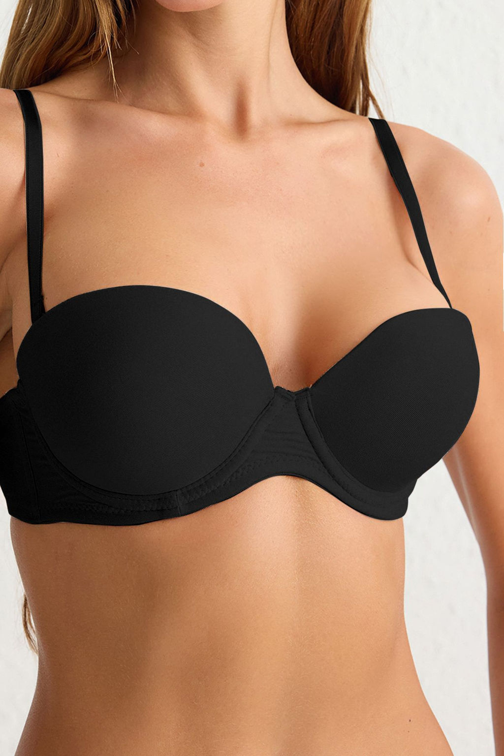 TRENDYOLMILLA Siyah Yumusak Dokulu Micro Push Up/Dolgulu T-Shirt Bra Orme Sutyen THMSS25SU00000  фото 4