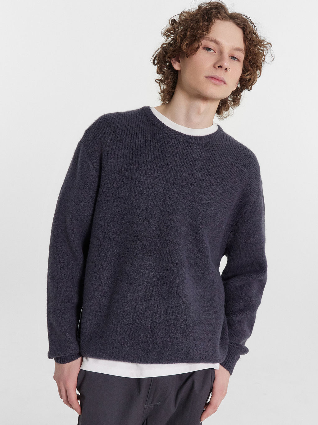 Джемпер мужской синий деним 121922