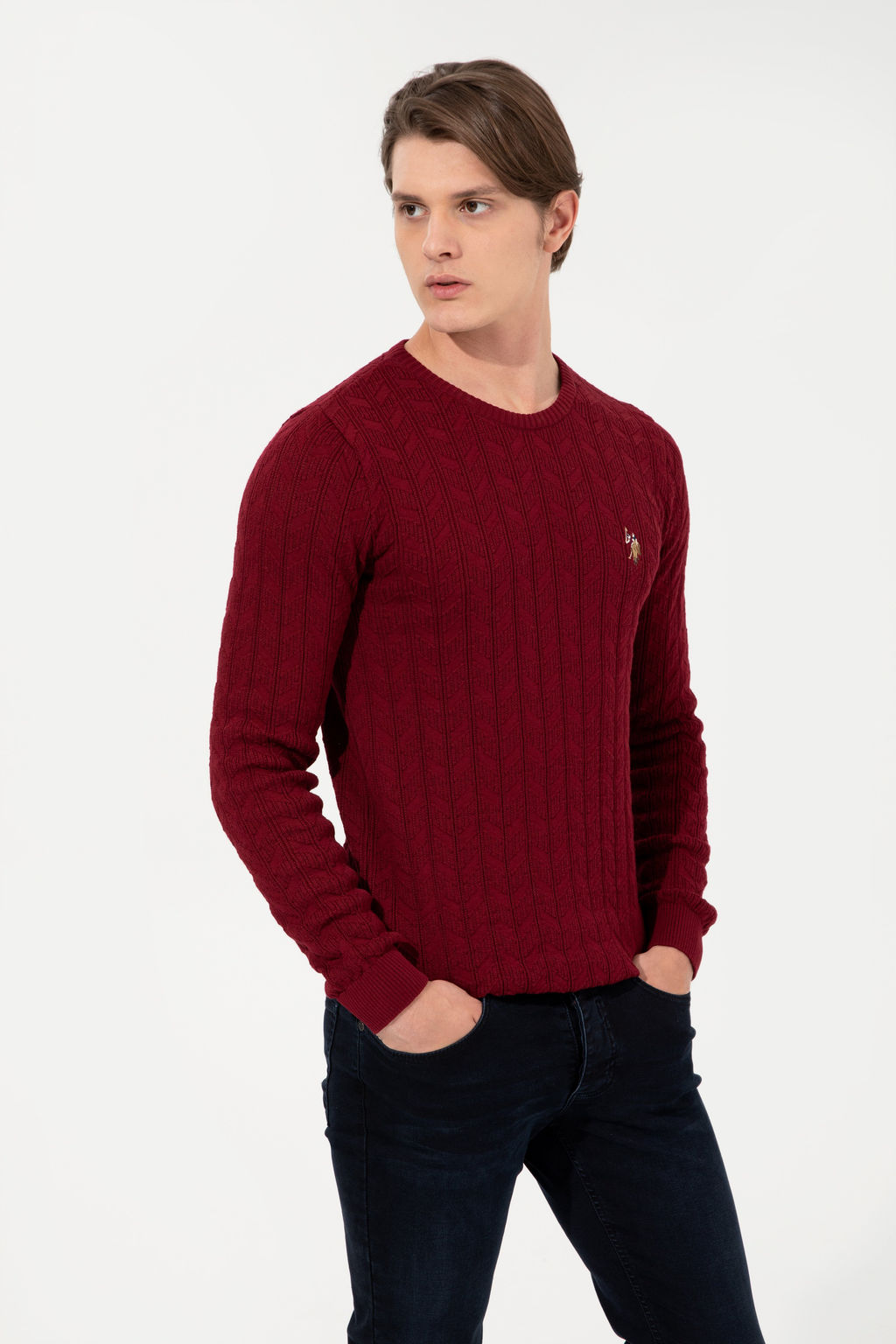 Erkek Bordo Basic Kazak - U.s. polo assn фото 7