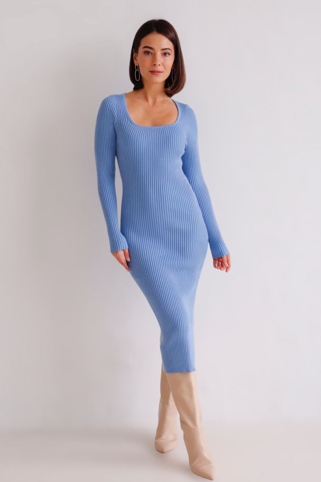 Martichelli Платье-лапша голубое фото 4