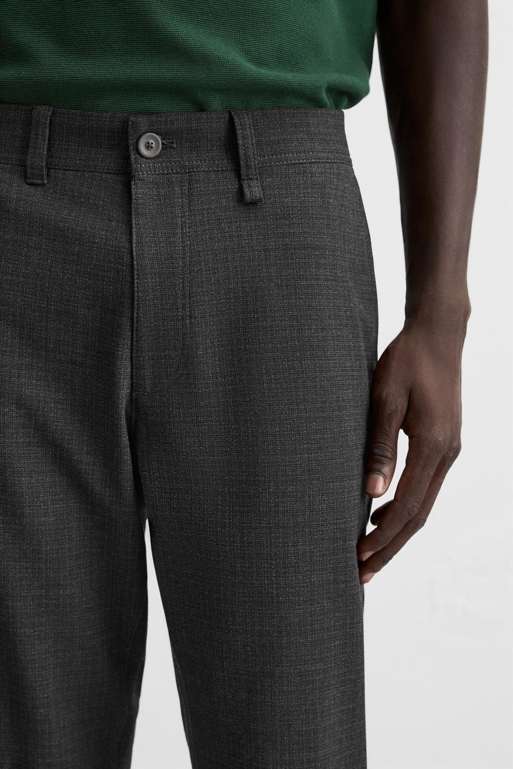 TEXTURED COMFORT TROUSERS - Zara фото 14