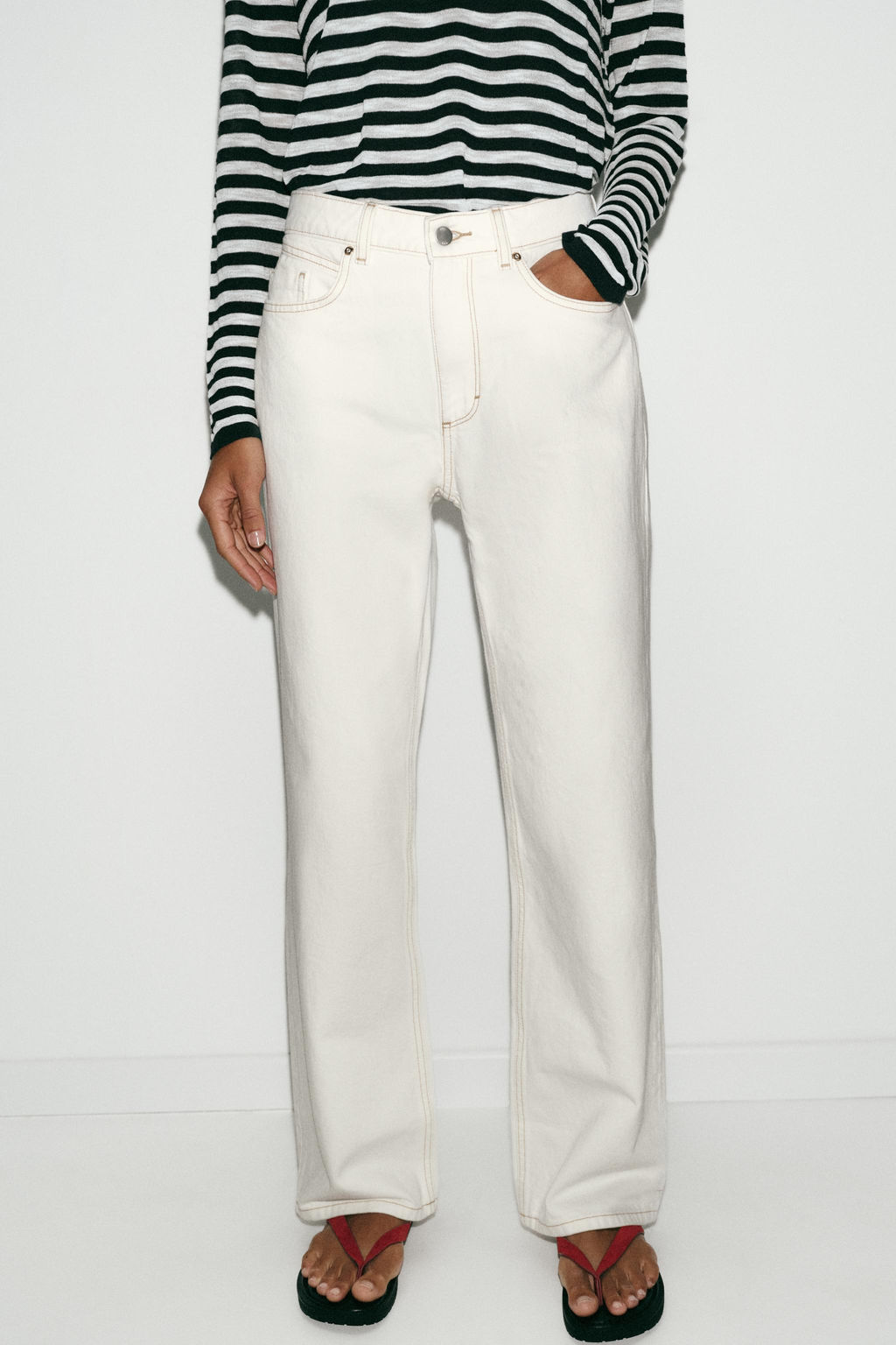 JEANS Z.03 STRAIGHT HIGH-WAIST LONG LENGTH - Zara фото 26