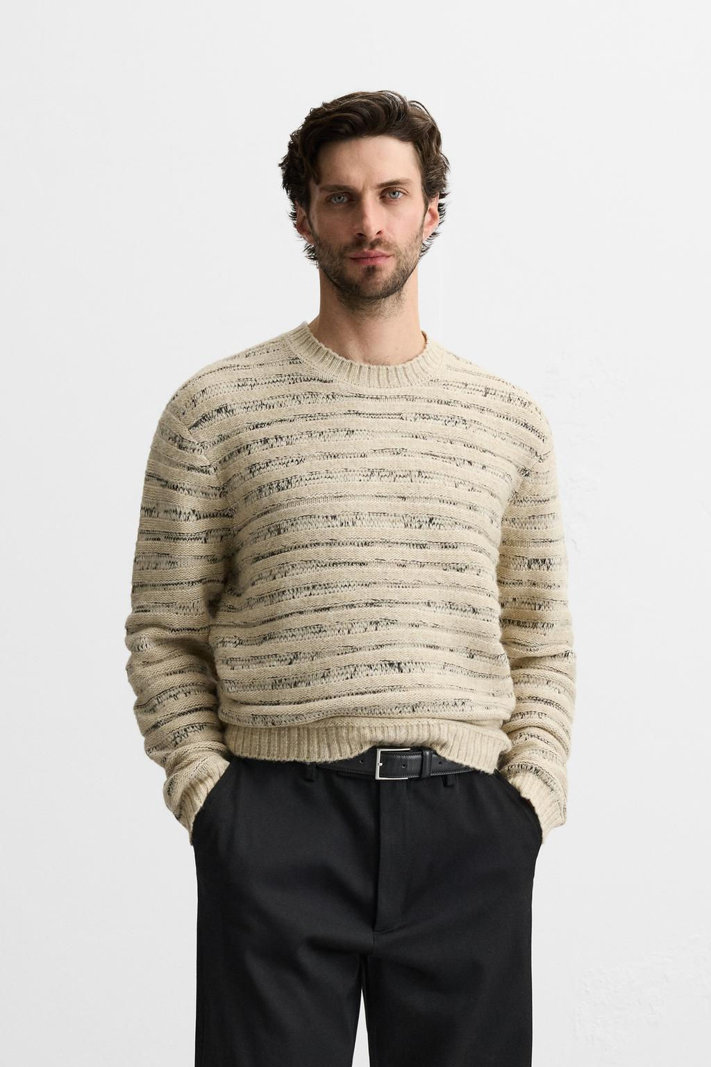 SWEATER WITH IRREGULAR STRIPES - Zara фото 2