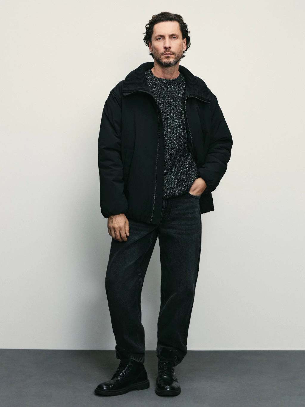 Куртка-бомбер утепленная с широким воротником / Zarina  фото 2