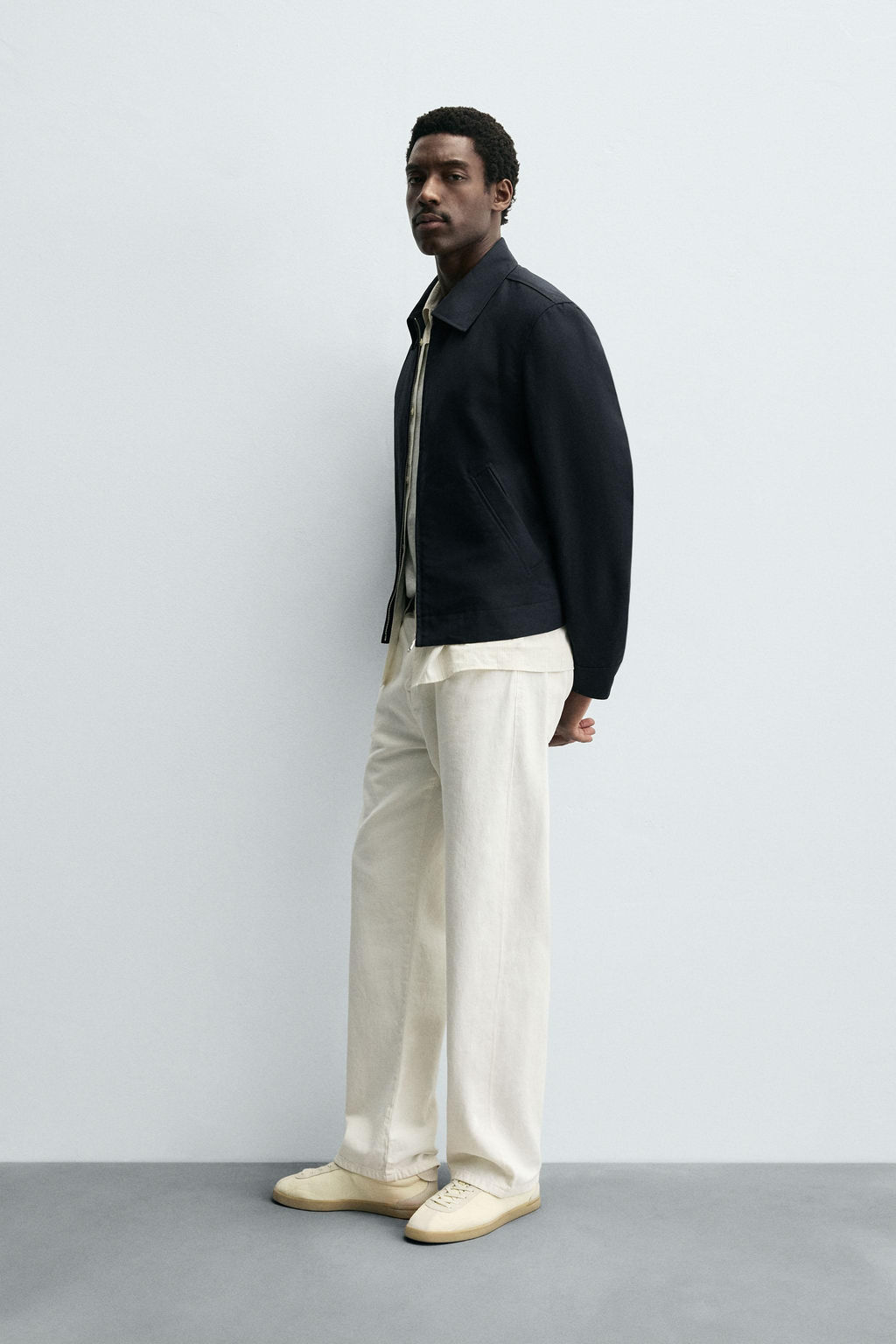 CROPPED FIT COTTON JACKET - Zara фото 4