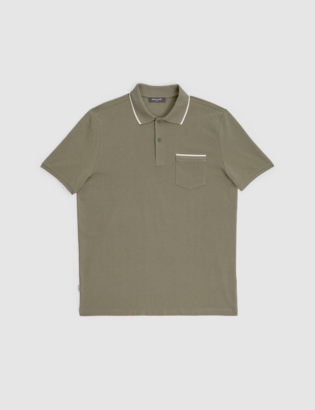 Haki Regular Fit %100 Pamuk D__meli Polo Yaka Ti__rt