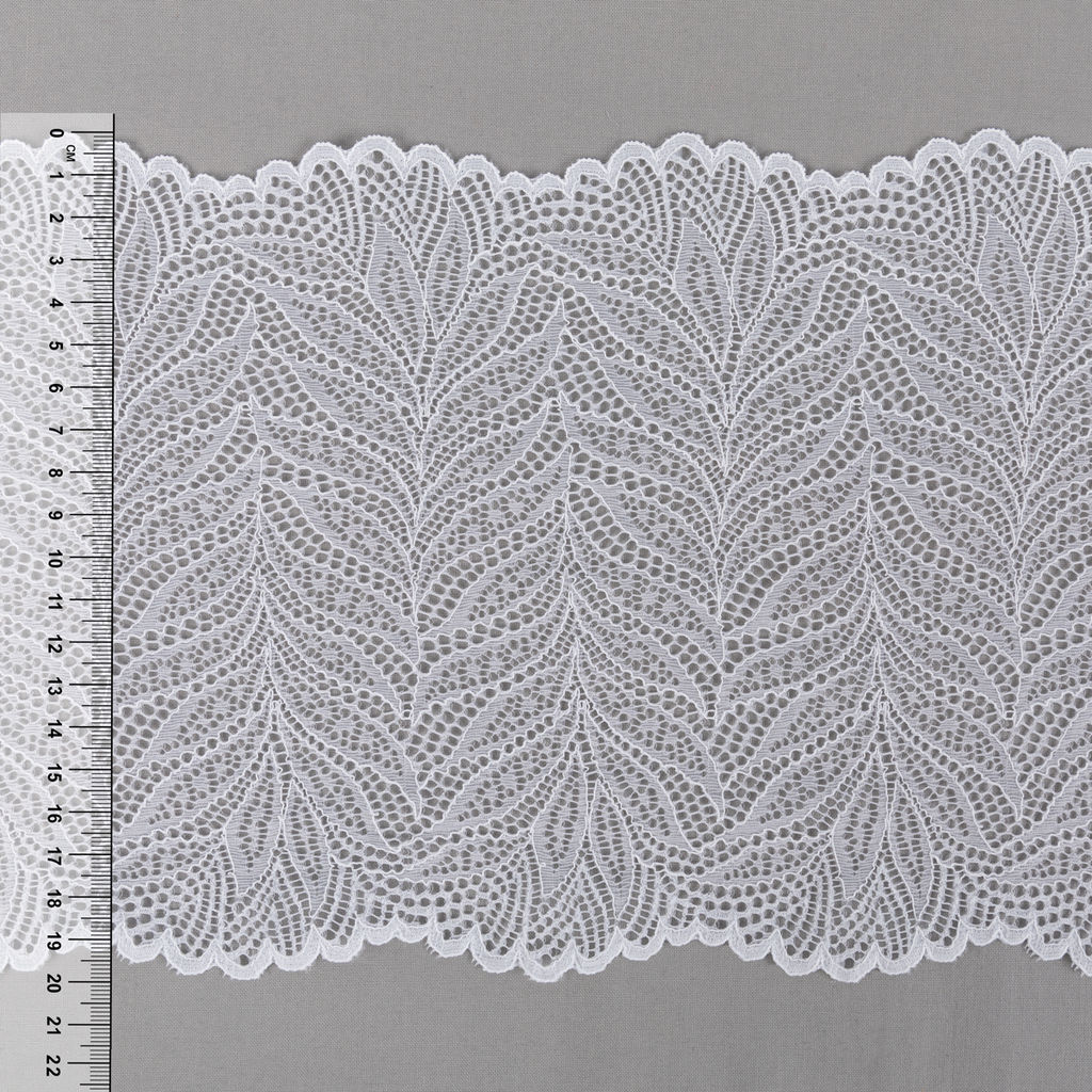 Кружево BLITZ эластичное 200 мм BLST-20 на бобине Турция белый