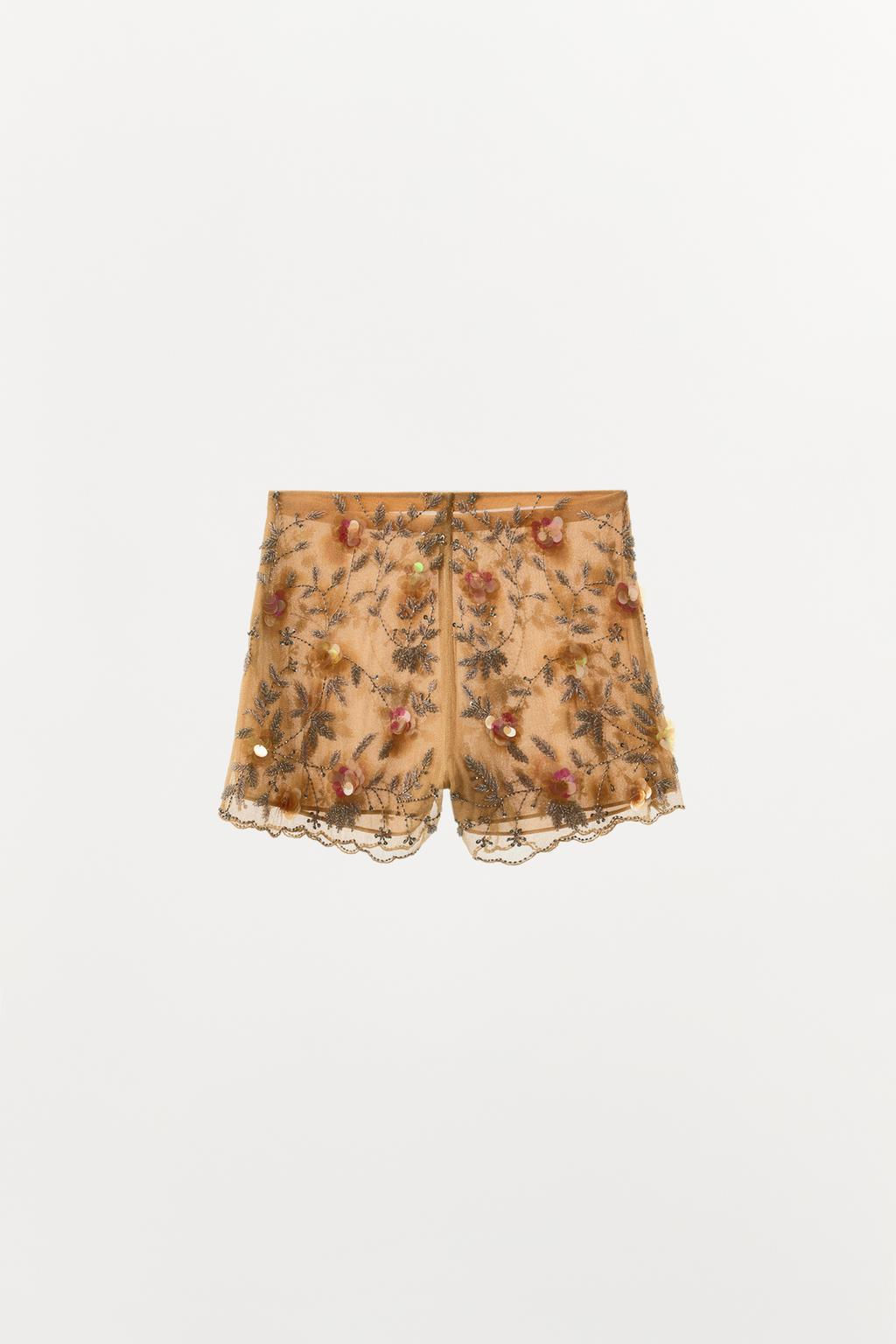 BEAD AND SEQUIN SHORTS - LIMITED EDITION - Zara фото 4