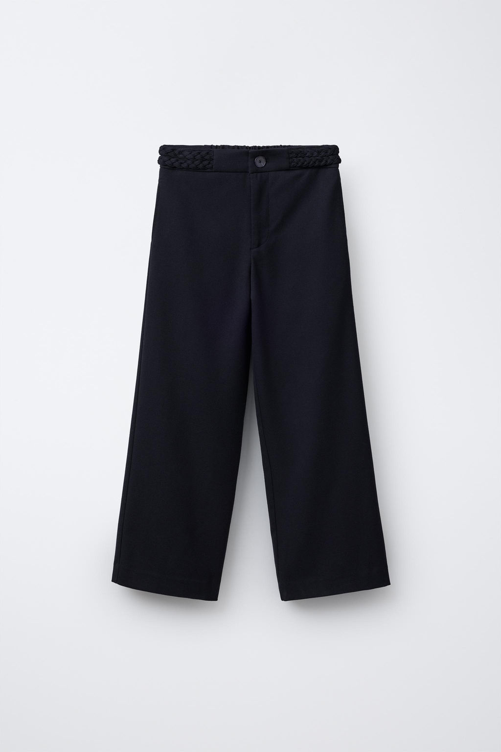 WIDE-LEG TROUSERS WITH BRAIDED DETAIL