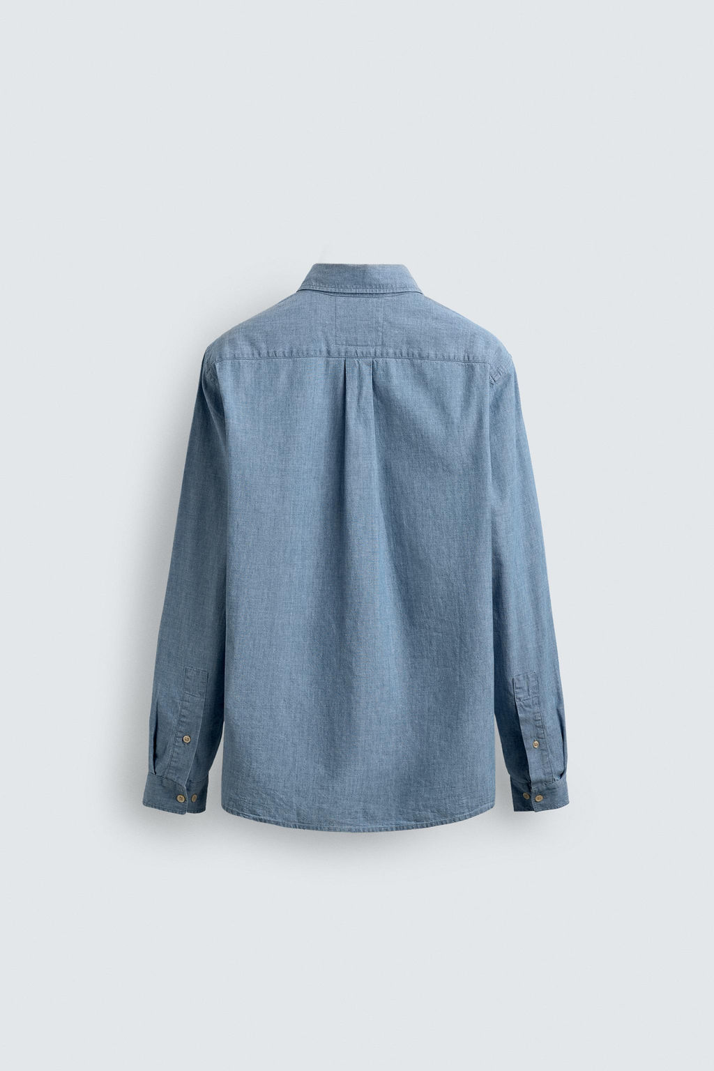 Рубашка Camisa relaxed fit chambray синяя