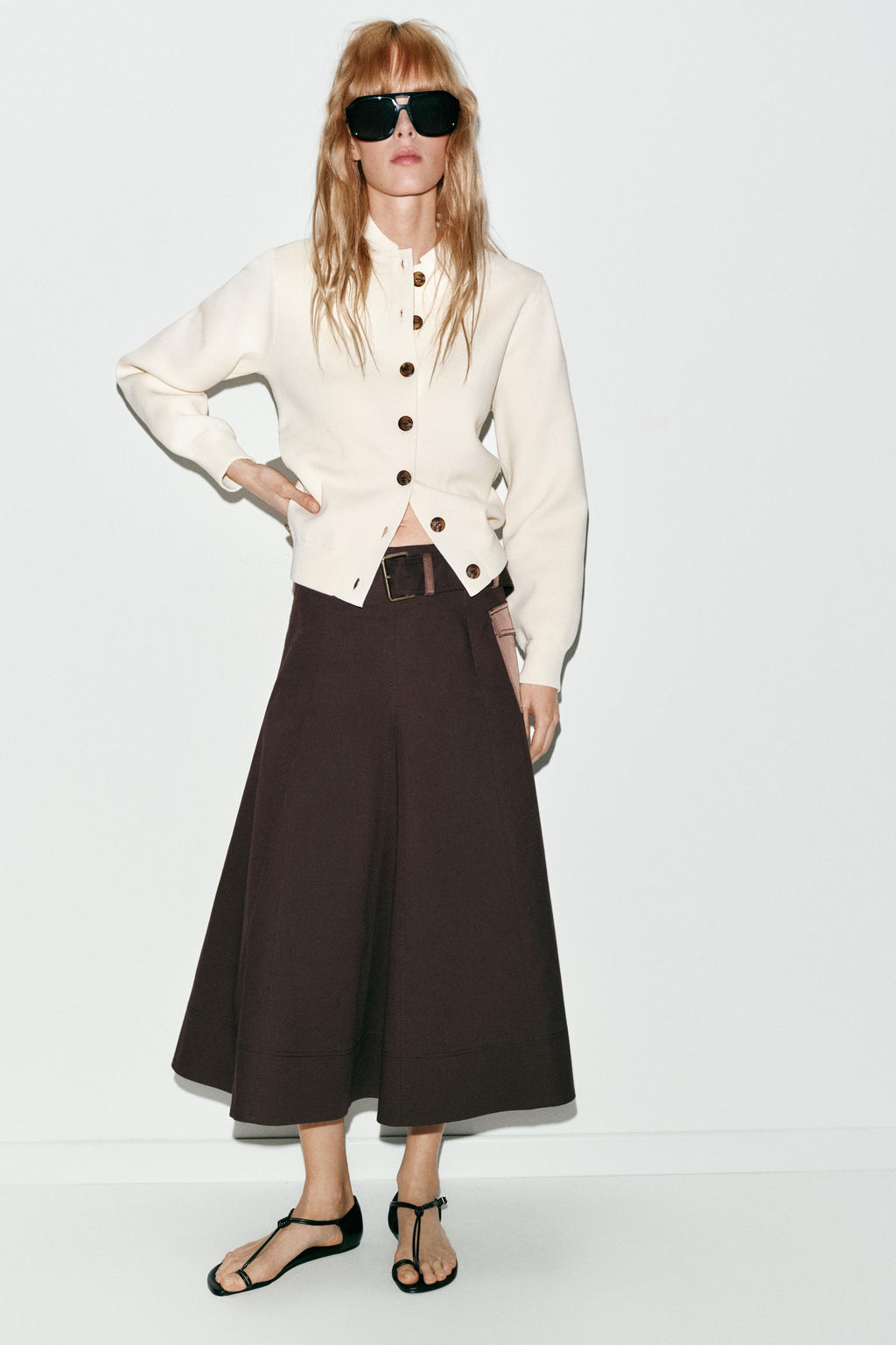 CONTRAST BUTTON CARDIGAN - Zara фото 8