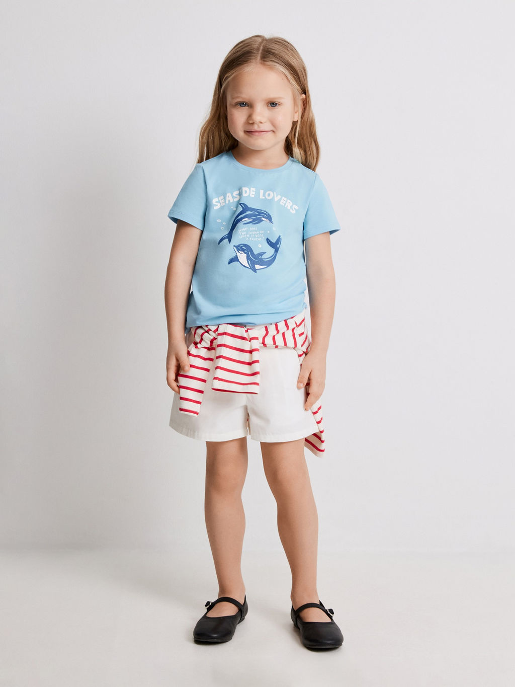 ACOOLA / Футболка детская для девочек Pihta голубой  фото 5