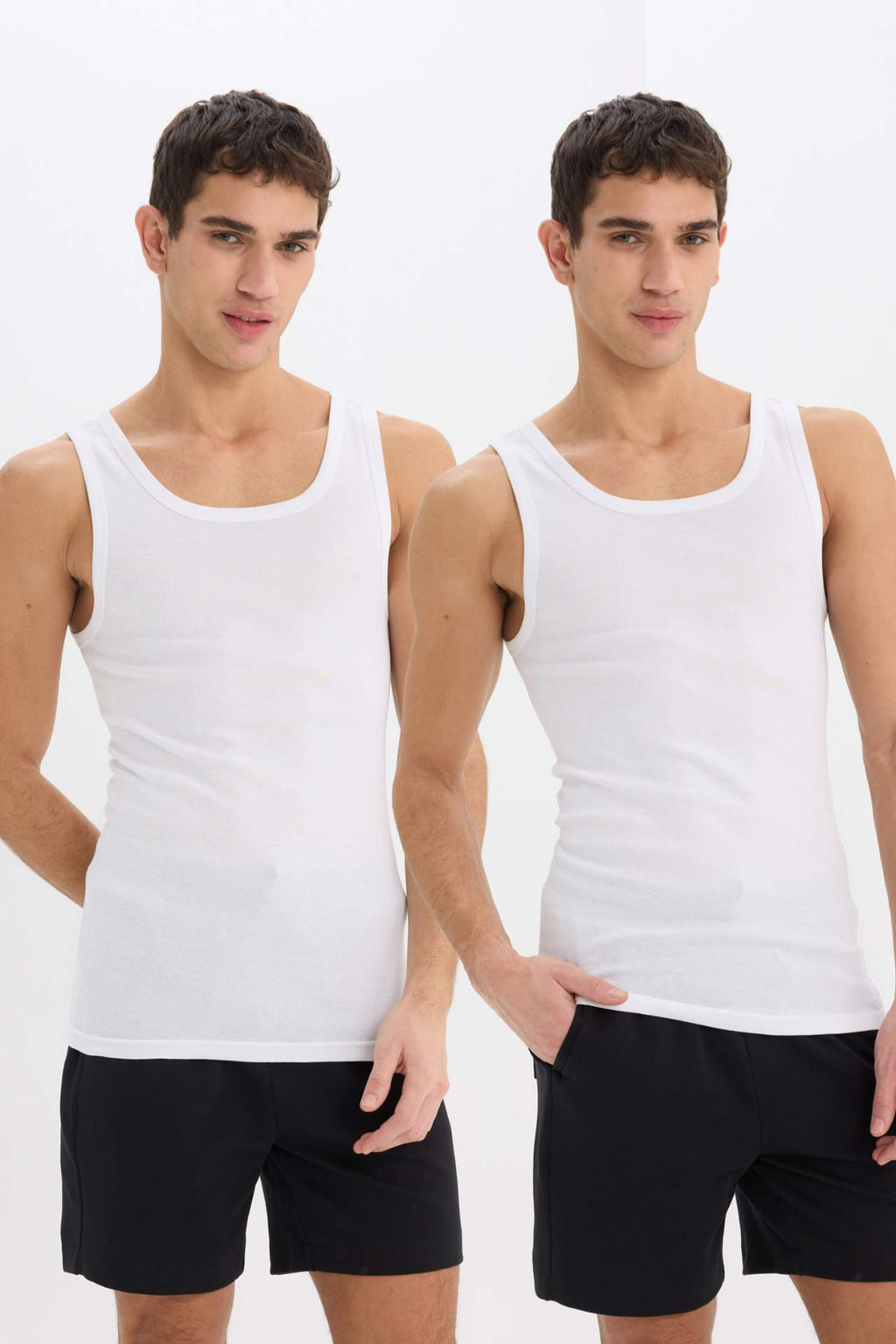 Slim Fit Dar Kesim Ribana 2li Atlet - Defacto фото 5