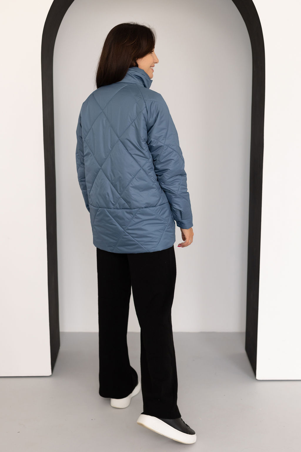 Куртка женская демисезонная 24680 (черный/серый опал) - Kankan фото 7