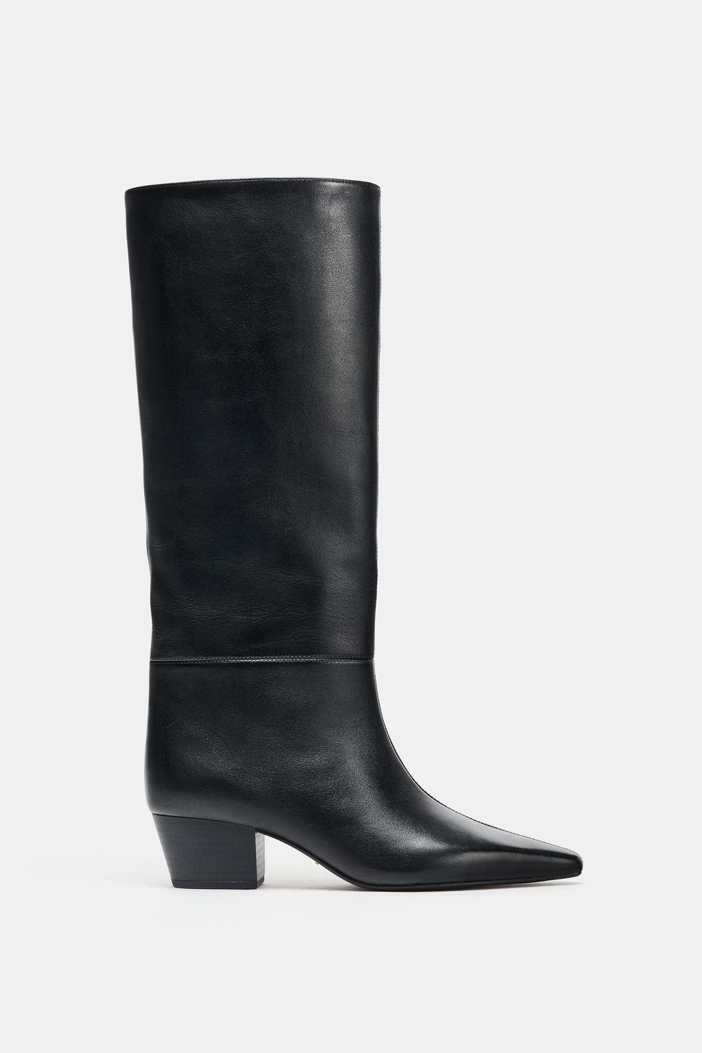 LEATHER HEELED BOOTS - Zara фото 2